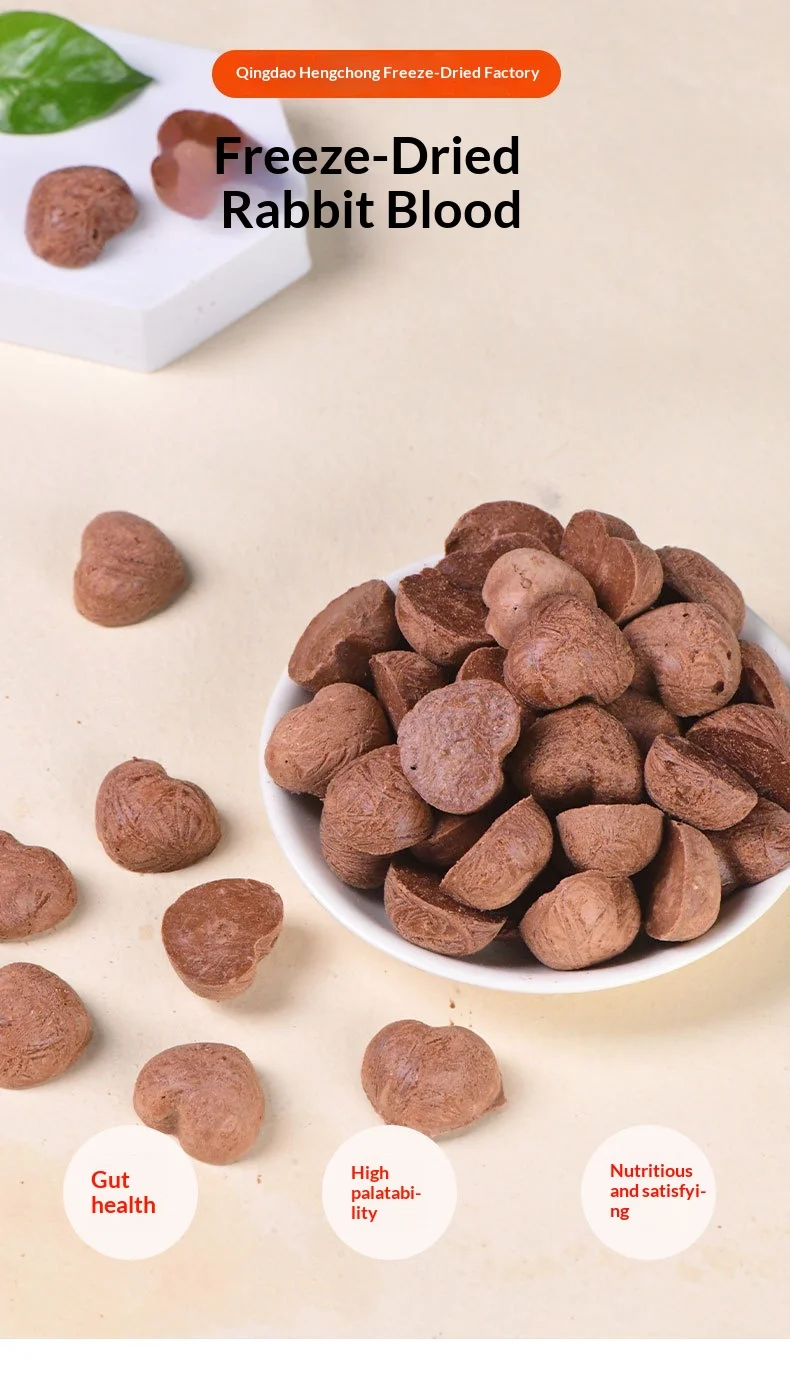 Freeze-dried Rabbit Blood Cat & Dog Snacks-Little Love Universal Formula for Beautiful Hair & Fat Gills Made in Qingdao supplier