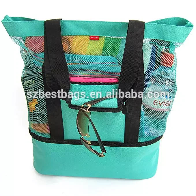 mesh beach bag tote