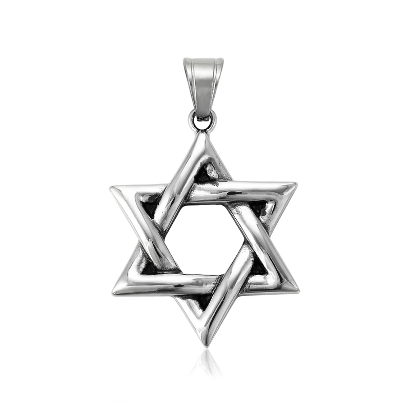 33368 xuping custom pendant, stainless steel necklace pendant, jewish star of david white gold pendant
