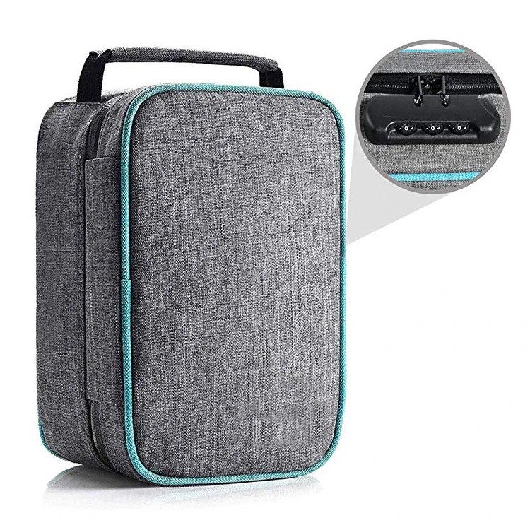 Carbon Lined Weed Box Lockable Custom Smell Proof Bag Stash Case With