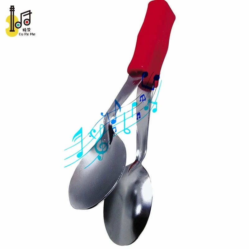 Percussion Plastic Handle Maracas Musical Spoons Instrument Toy Kid