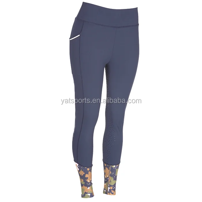 Women Horse Riding Tights Pockets,Women Training Breeches Pants with Sil 