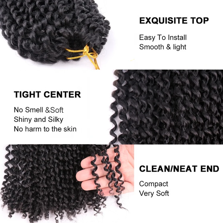 
Wholesale Kanekalon Passion Twist Ombre Braiding Bomb Synthetic Crochet Braid Hair Tiana 24 inch Freetress Water Wave Hair 