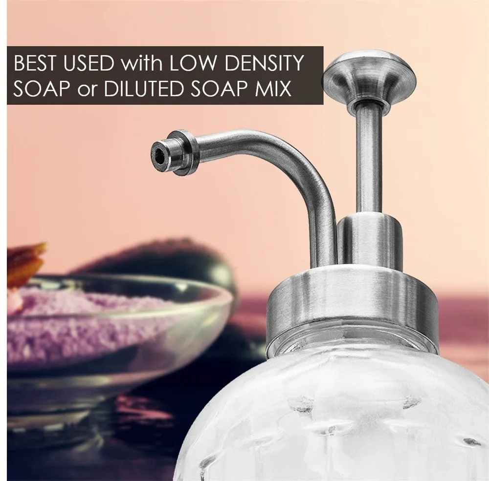 Lotion Dispenser (brushed Nickel) 8 Oz Clear Glass Jar Buy Lotion