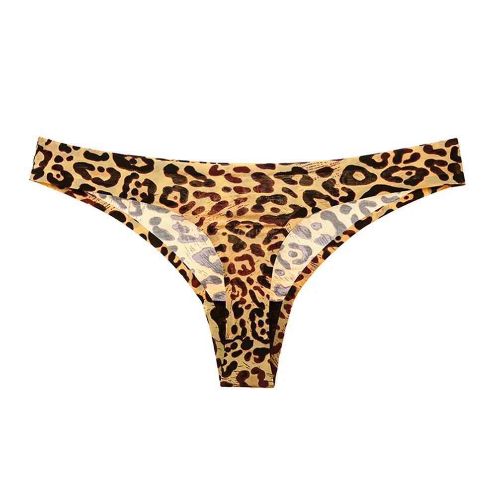 Sexy Thongs Woman Underwear Panty Leopard Female T-back Soft G-string ...