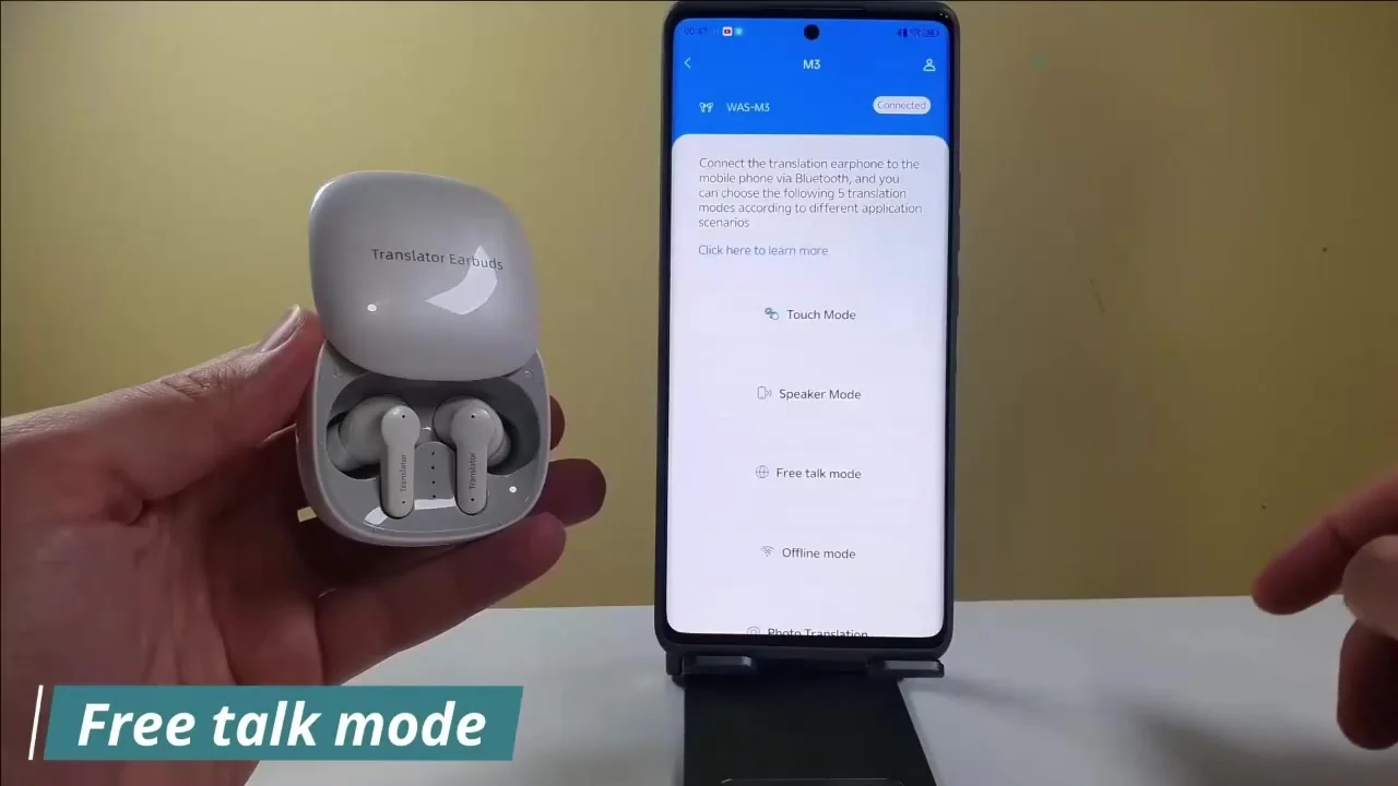 Wooask M3 Translator Earbuds - 144 Languages Offline/online