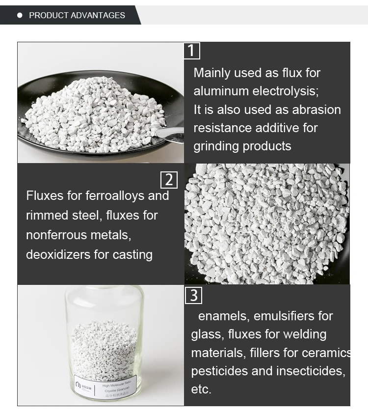 High Molecular Ritio Cryolite Granular for Casting deoxidizer
