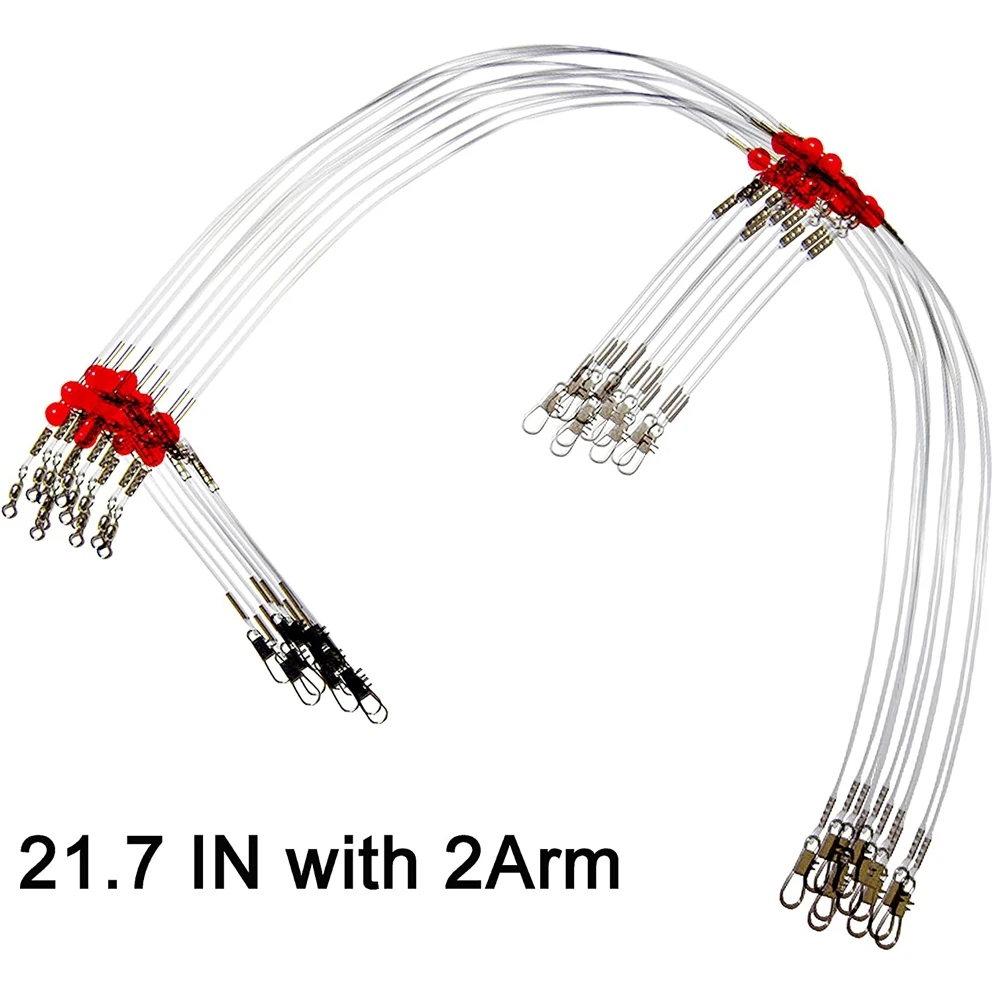 Wholesale Extrastrong Fishing Wire Leader With Barrel Swivel And Snap