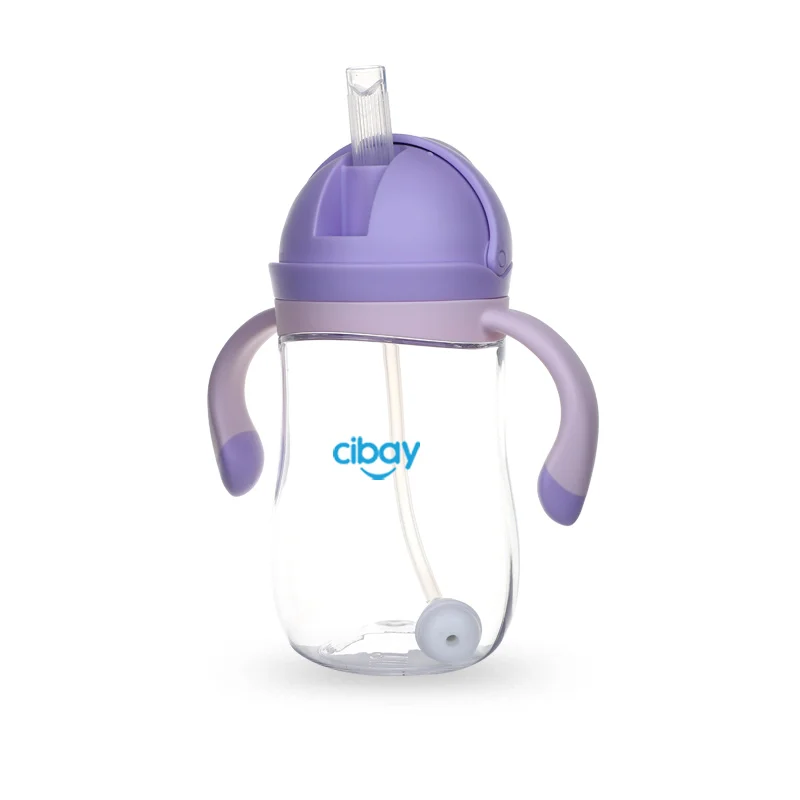 
Silicone soft straw training drinking bottle 