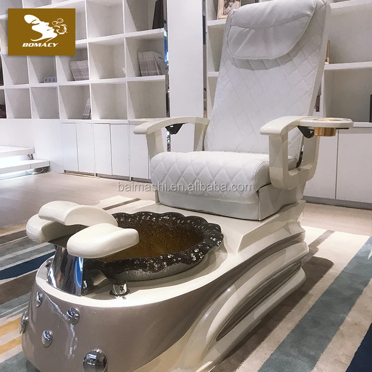 2019 New High Quality White Luxury Nail Salon Furniture Foot Spa