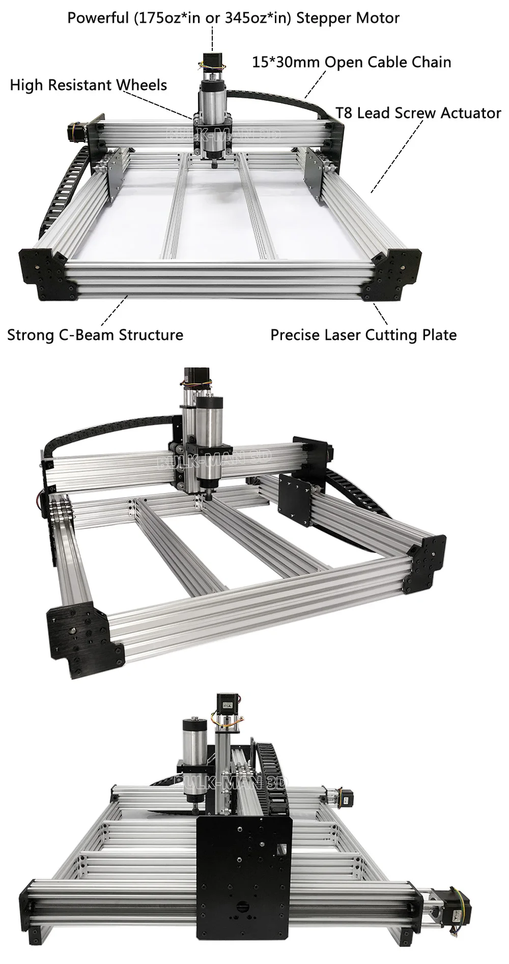 750x1000mm Work-Bee CNC Router Machine 4 Axis Wood Engraving Milling  Machine Kit