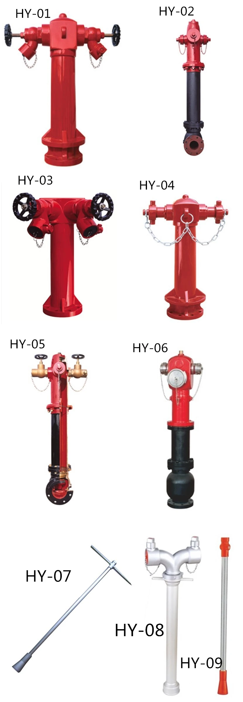 2 Ways Fire Hydrant With Valves Bs336 Pillar Type Fire Hydrants - Buy ...