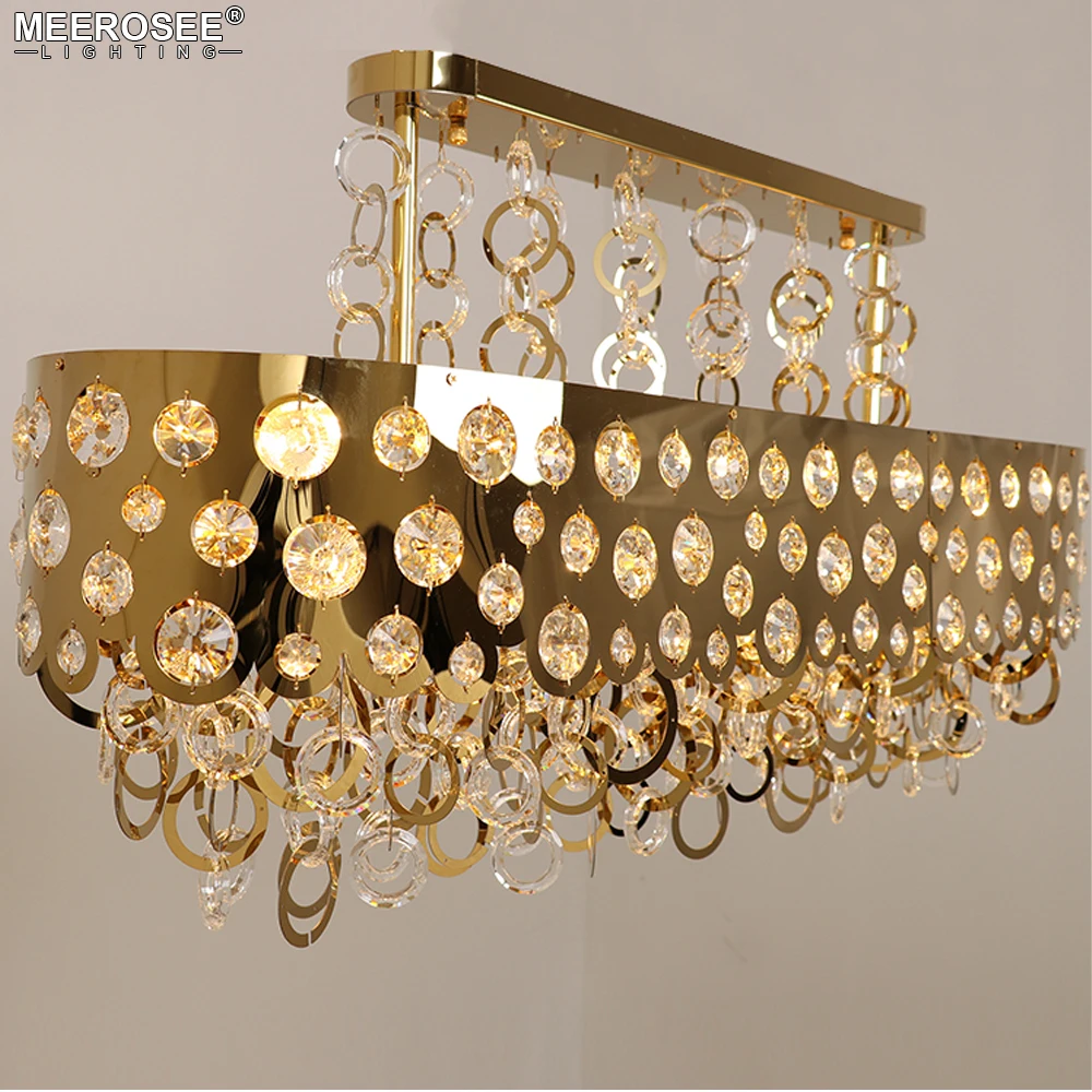 MEEROSEE Chandeliers Pendant Lights Home Decor Lights Stainless Steel Chandelier MD86724