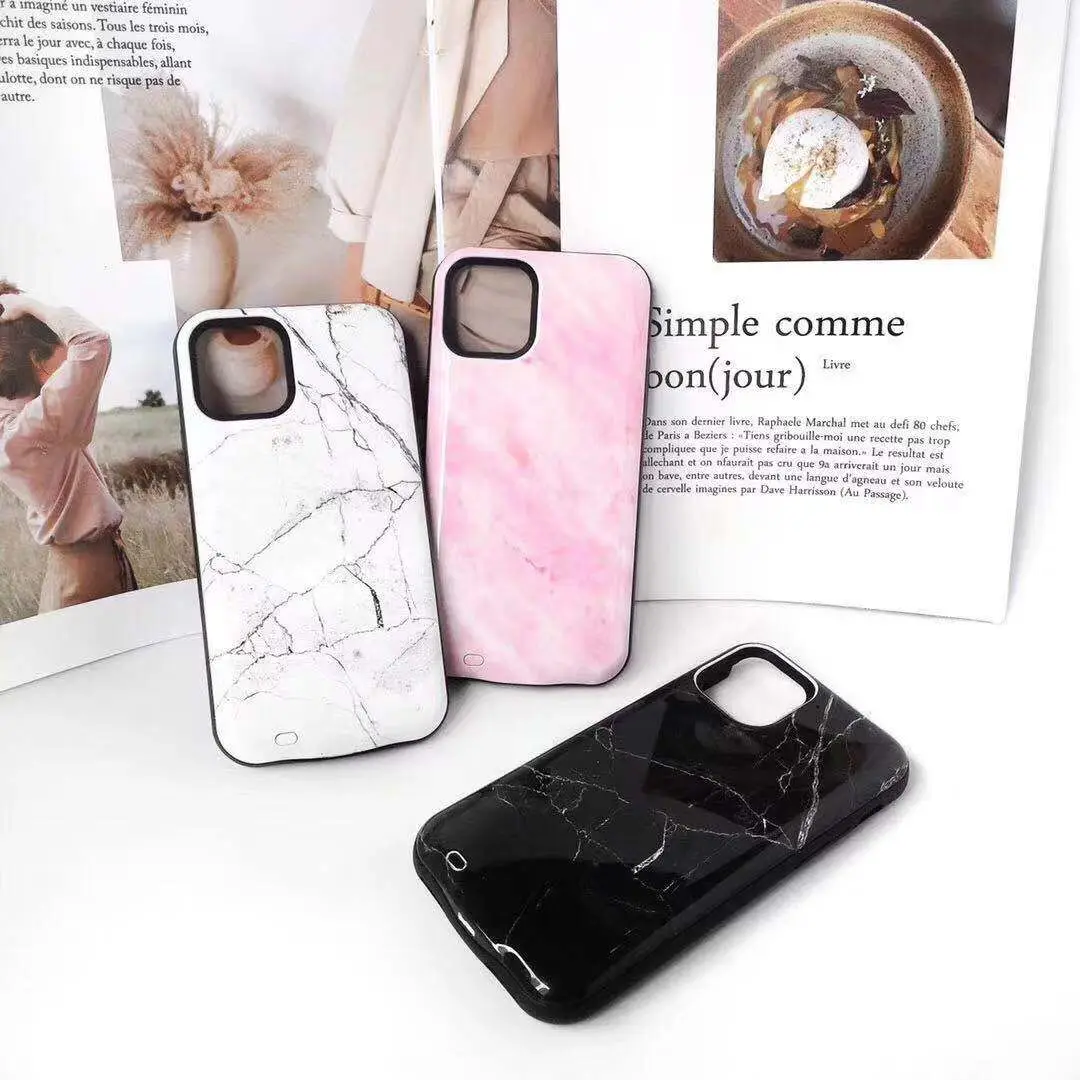Marble printing Backup Battery Charging Case for iphone