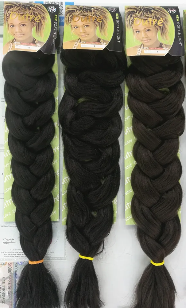 
synthetic braids,soft and light hot water set easy braiding 82