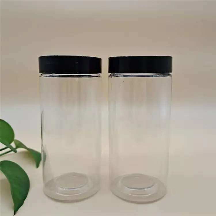 
Transparent eco friendly plastic food storage jars 