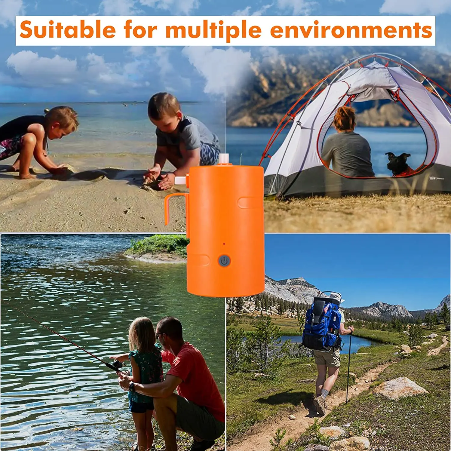 Portable Shower Support 2 Flow Mode 4400mah Battery And Waterproof For