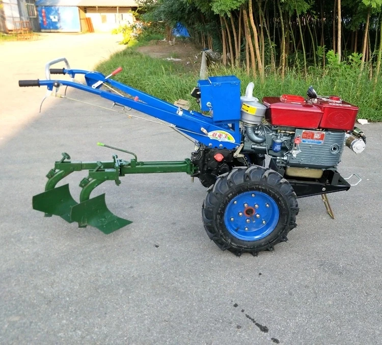 Mini Hand Walking Tractor Double Plough Or Small Garden Tractor Plow