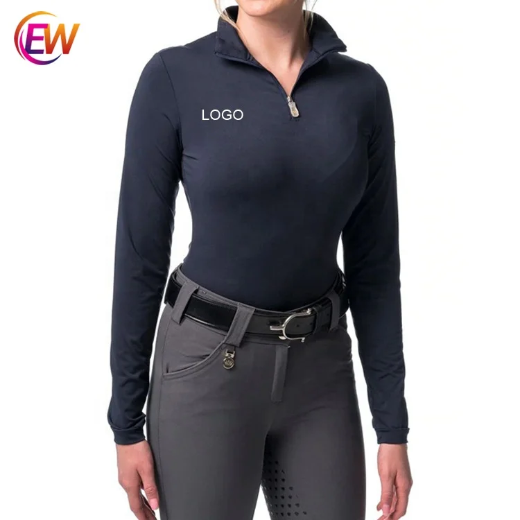 Sport T Shirt Horse Riding Tops Long Sleeves Equestrian Riding Shirt