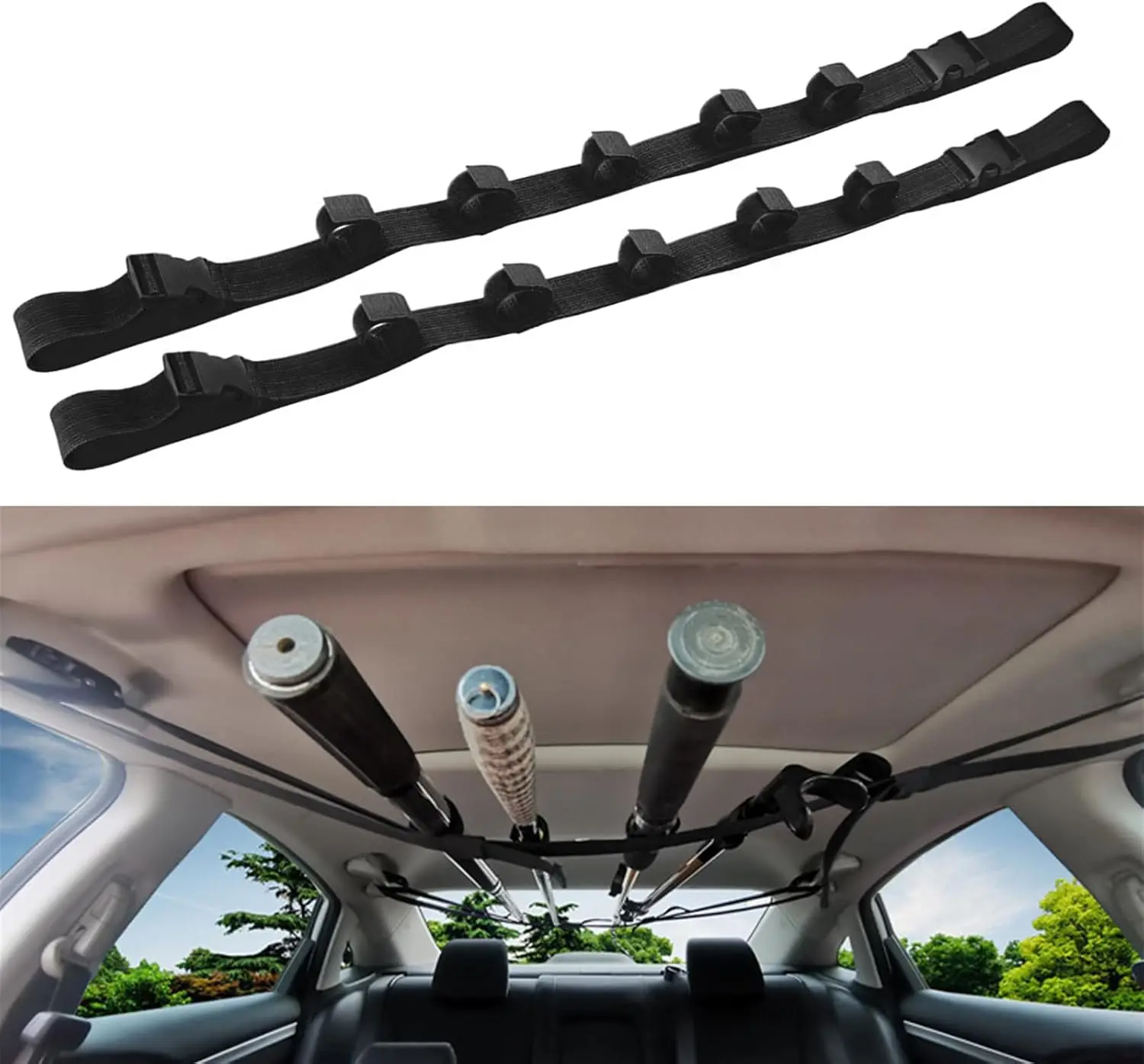 Fishing VRC Vehicle Rod Carrier Car Fishing Rod Holder Fishing Pole Storage  Rack for SUV Wagons Van Jeep Truck