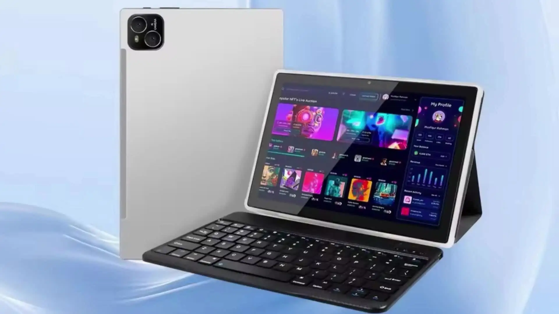 Android用タブ10.1インチキーボード付きタブレットアンドル