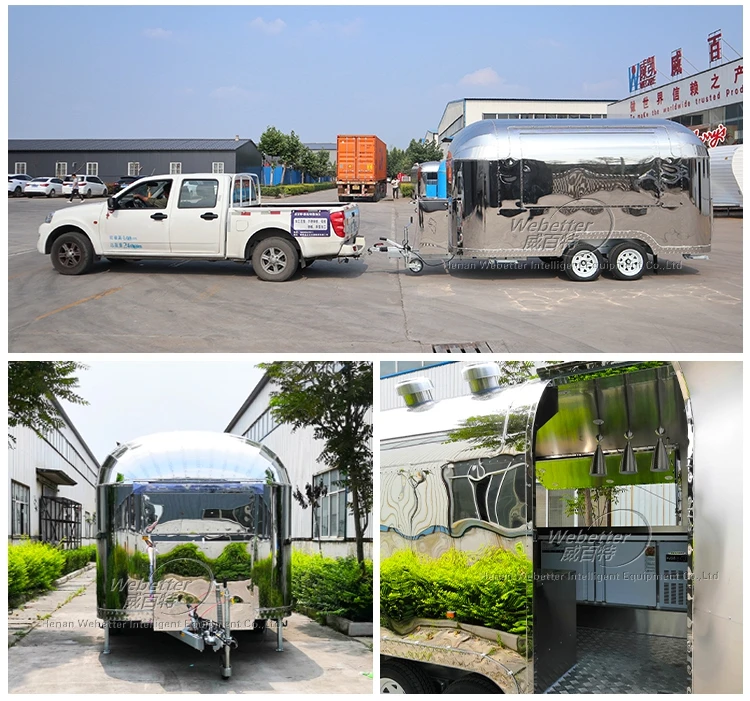 etter Stainless Steel Food Truck Trailer De Comida Movil Street Food