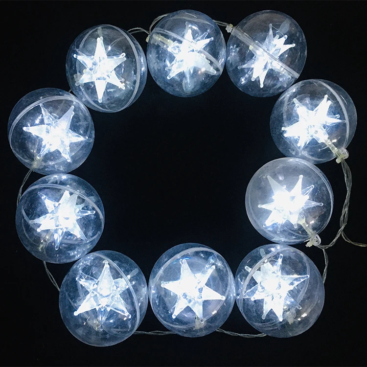 Christmas Decoration 3AA Hanging Lights Balls String Interior Starburst