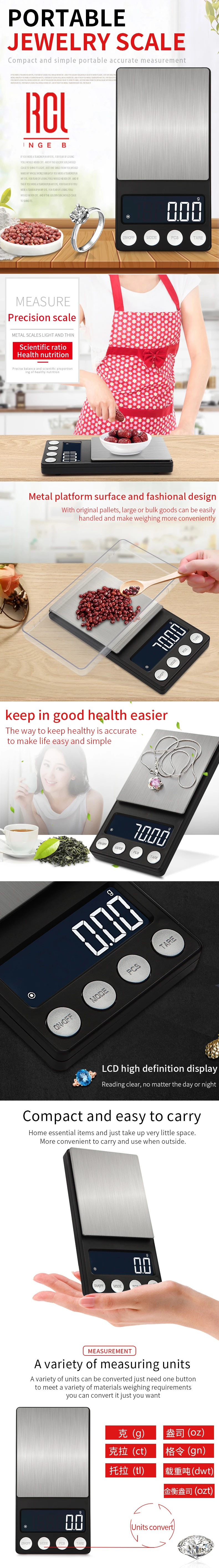 Digital Pocket Jewelry Scale Portable Electronic Weighing Scales