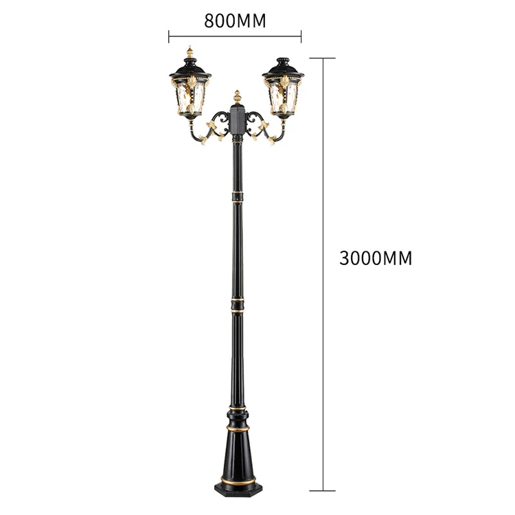 Factory European Style 2M 3M aluminum yard street garden pole light