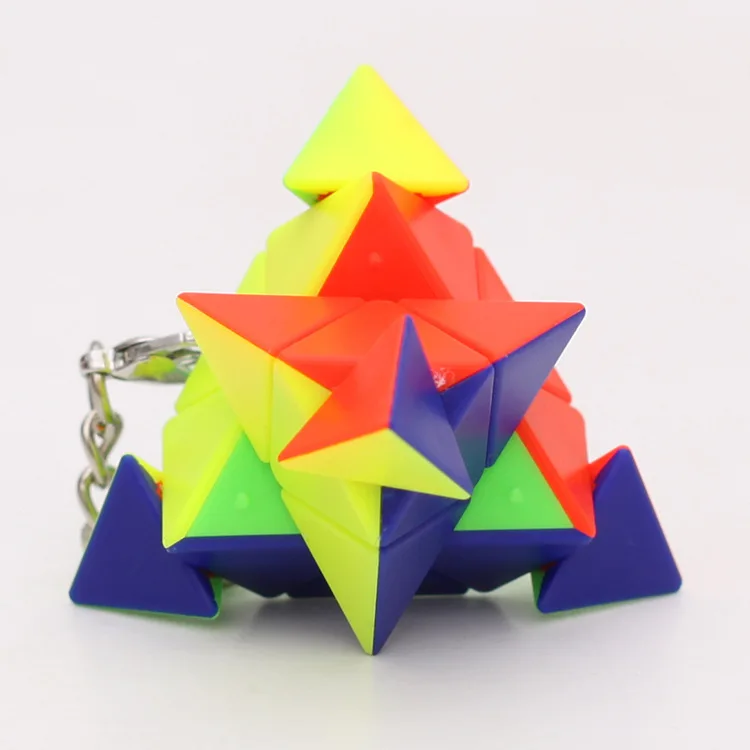 wholesale mini triangle keychain 3x3x3 magic puzzle 3 layer