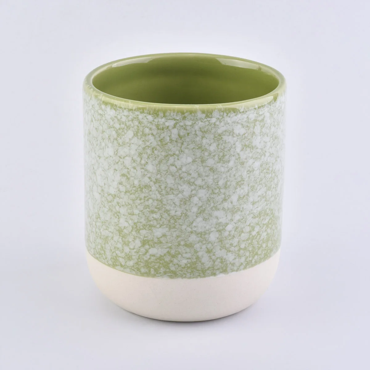 sparkle ceramic candle jar