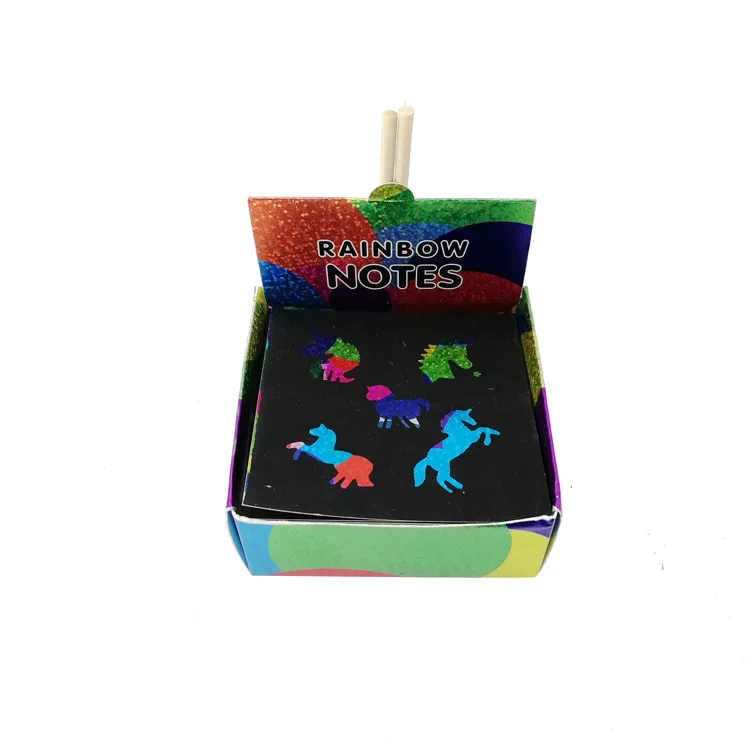 rainbow scratch off mini notes