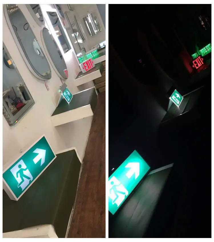 Double Side Face Aluminum 3.6v Nicd 3h Emergency Led Exit Sign