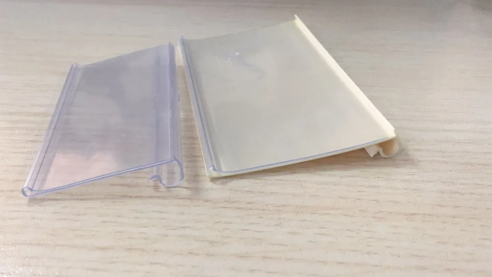 2018 Bestseller Glass Shelf Price Tag Holder Display Plastic