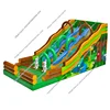 2019 new design Blue Waves Inflatable Water Slide With Pool water slide decals printers