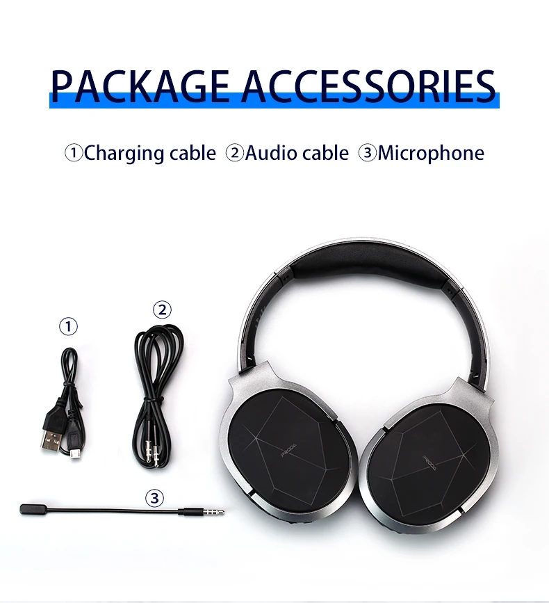 PRODA High Quality Wireless blue tooths Gaming Headphone ,Foldable Wireless Gaming Headset - ANKUX.COM