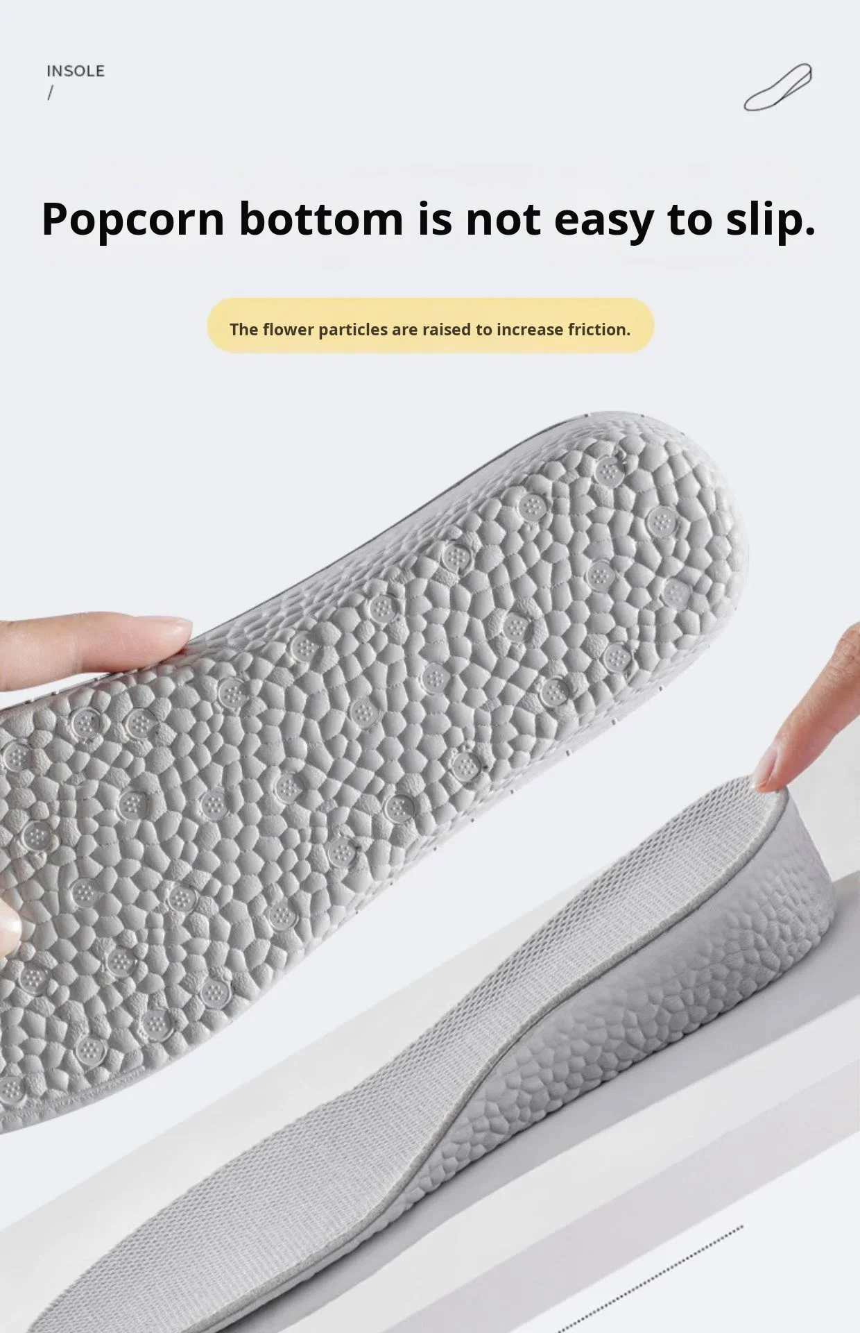 Height Increase Insoles EVA Popcorn Breathable Shoe Pads