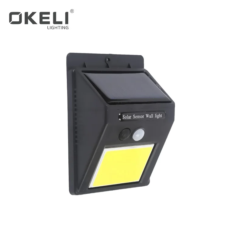 OKELI Energy Saving Mini Home Security Led Outdoor Solar Wall Light With Motion Sensor