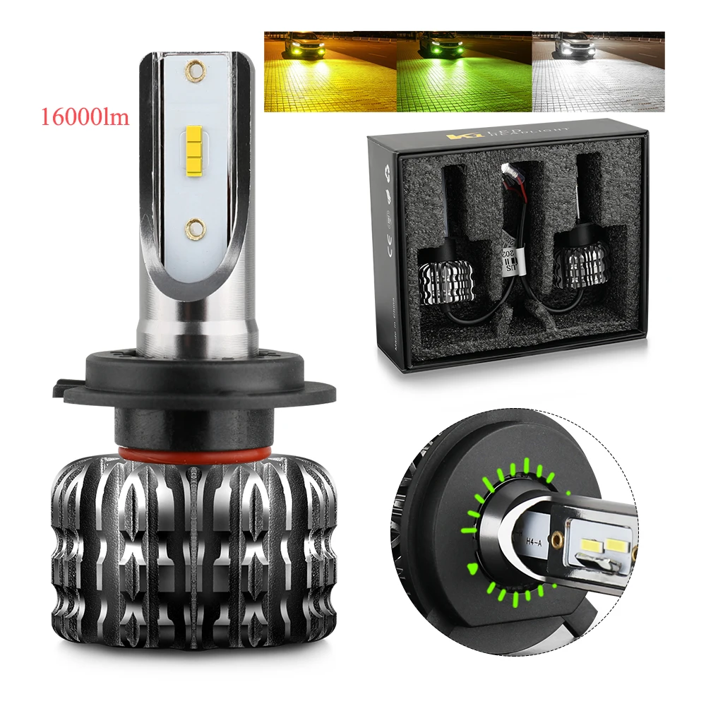 360 Light k1 Led Headlight Bulb 9005 9006 H13 Super Bright 16000 LUMEN H11 Auto H4 H7 Car Led Headlight H7