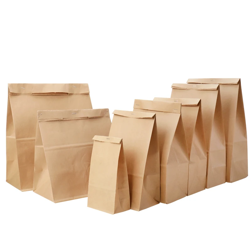 Recycled Lunch Bags Take Away Bag With Logo Printed Brown Kraft Paper Bag Buy Custom