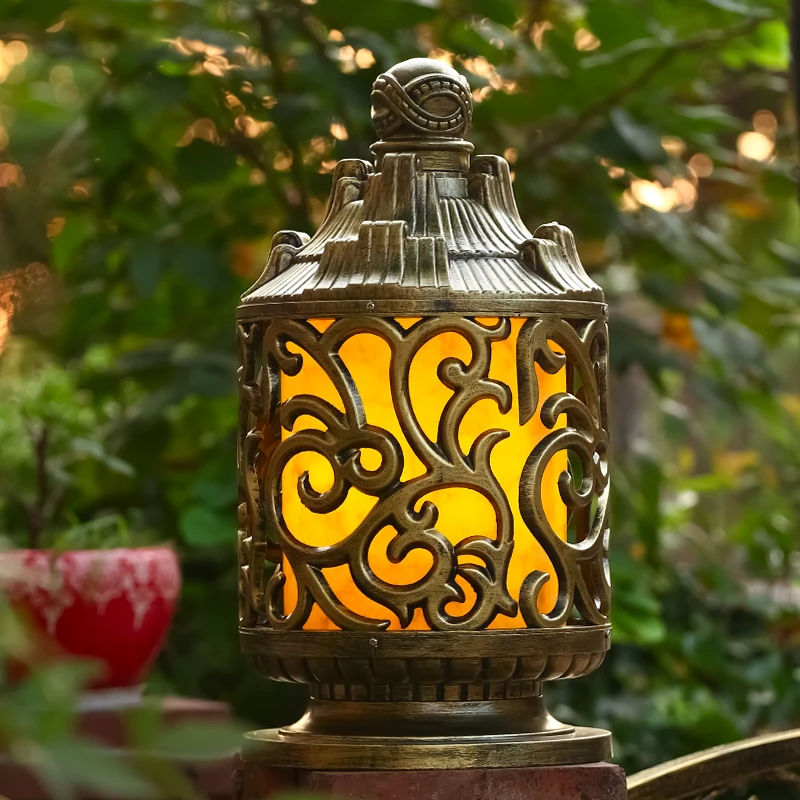 main gate pillar light outdoor pedestal lantern decorative garden house fence garden post lights