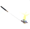 Yellow wings cat feather teaser wand pet toys suppliers stick cat toy