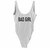 latest bathing suits E commerce Letter printing high leg one piece
