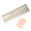 Nude French Fake Nails Short Sweet Candy Fake Nails Lady Finger Decoration Daily Wear False Nail Tips NA0169