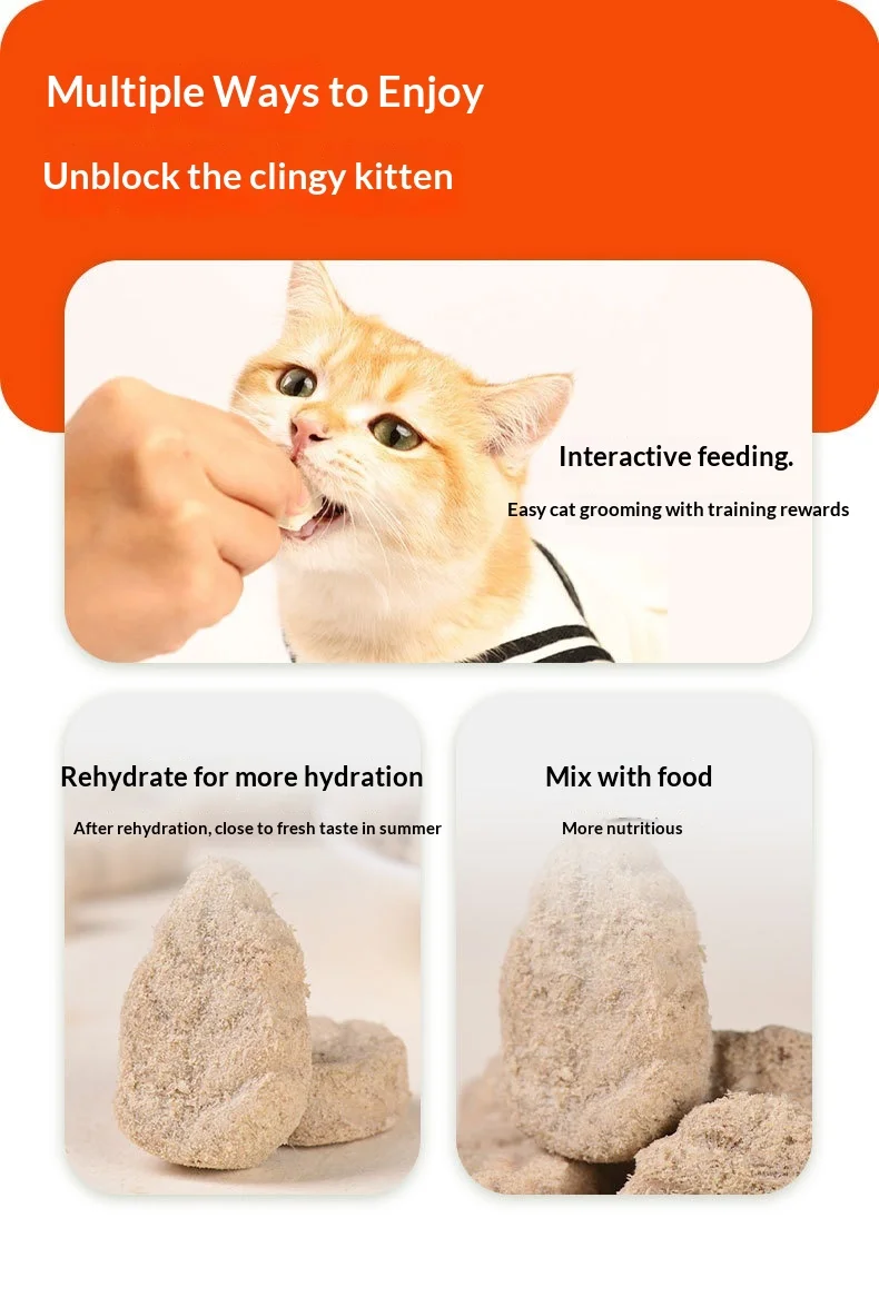 Cat Dog Freeze-Dried Pet Snacks with Spruce Leaves Chicken & Fish Oil-Individually Packed Shandong Province factory