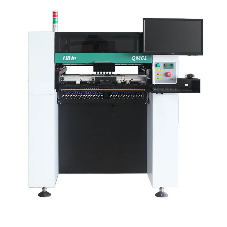 Full Automatic Pick and Place Robot Machine QM61 SMD Soldering Machine with Servo motor/0201,0402,0603,0805,1206,BGA