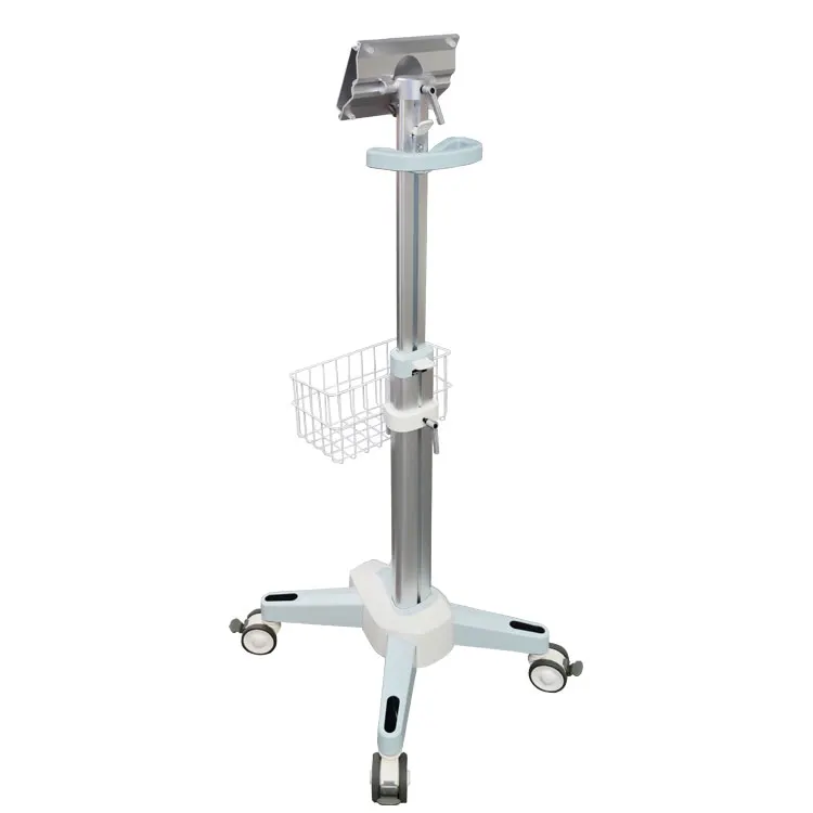 product laptops carts medical emergency equipment movable carts table monitor with wheels drawers hospital trolley-64