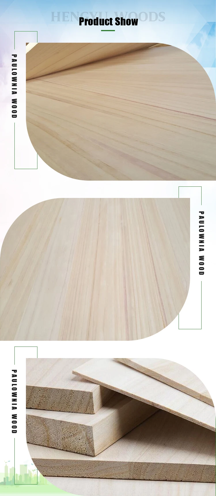 Solid Paulownia Board Finger Joint Board For Furniture Use