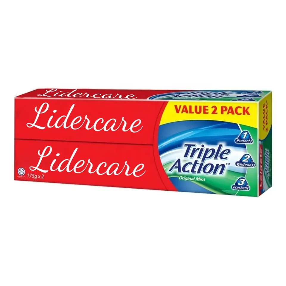 3 Pack Triple Action Toothpaste Strengthen Teeth Three Stripes For