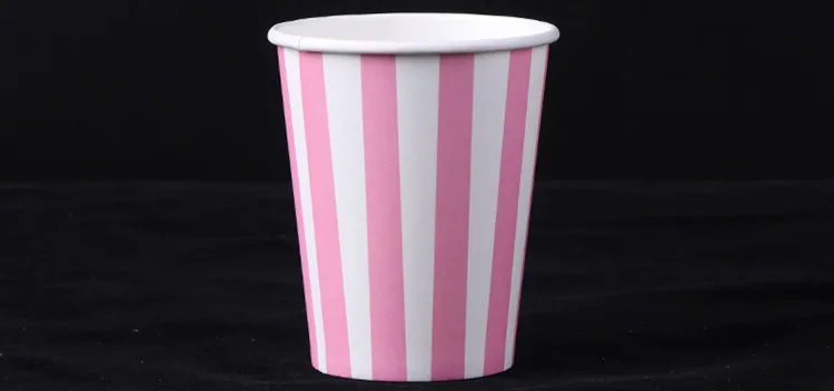 Striped paper cup
